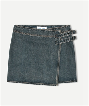 Samsøe Samsøe Sabethy buckle skirt Burnt oak